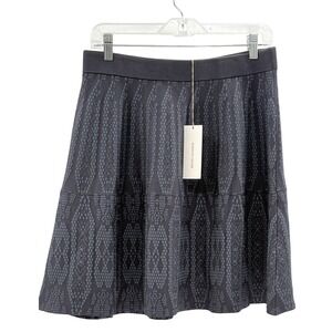 Rebecca Taylor Skirt Snakeskin Stretch Women‎ Large Blue Pull On Short New